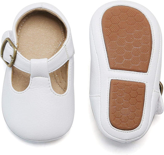 Soft Sole Leather Baby Shoes - Infant Baby Walking Shoes Moccasinss Rubber Sole Crib Shoes